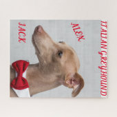 ITALIAANSE GREYHOUND PUZZZLE EN PERSONEELSLEDEN. LEGPUZZEL (Horizontaal)