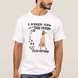 Italiaanse Greyhound Quote mam, Sighthound Dad Art T-shirt