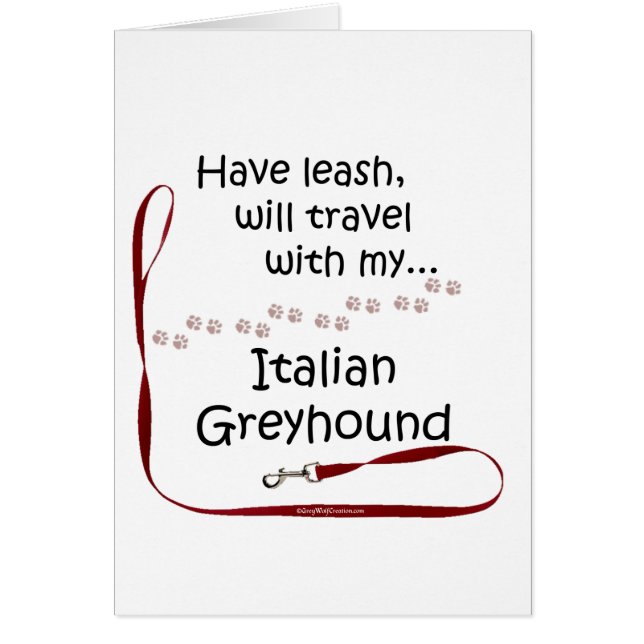 Italiaanse Greyhound reisleiband (Voorkant)