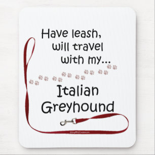 Italiaanse Greyhound reisleiband Muismat