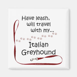 Italiaanse Greyhound reisriem - Magnet