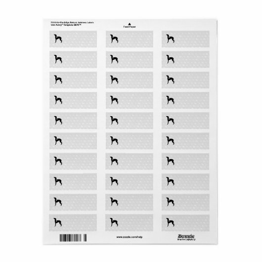 Italiaanse Greyhound Return Address Labels (Full Sheet)