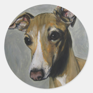 Italiaanse Greyhound Ronde Sticker