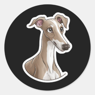 Italiaanse Greyhound Ronde Sticker