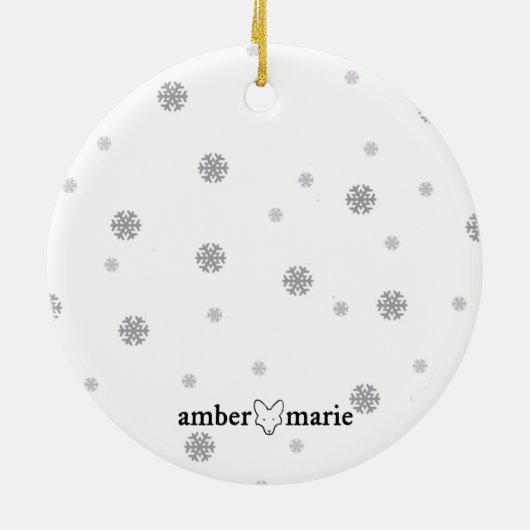 Italiaanse Greyhound - Santa Hat Kerstmis Bauble Keramisch Ornament (Achterkant)