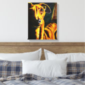 Italiaanse Greyhound schilderij Canvas Afdruk (Insitu (Slaapkamer))