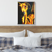 Italiaanse Greyhound schilderij Canvas Afdruk (Insitu (Slaapkamer))