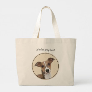 Italiaanse Greyhound schilderij Sable Originele ho Grote Tote Bag