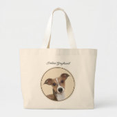 Italiaanse Greyhound schilderij Sable Originele ho Grote Tote Bag (Voorkant)