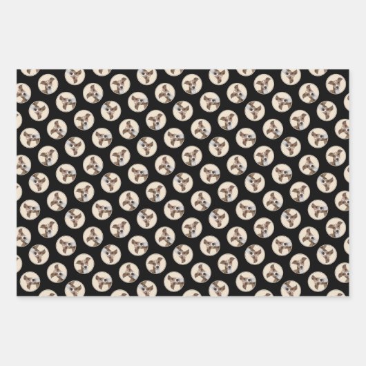 Italiaanse Greyhound schilderij Sable Originele ho Inpakpapier Vel (Voorkant 3)