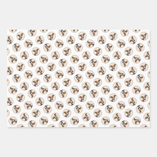 Italiaanse Greyhound schilderij Sable Originele ho Inpakpapier Vel (Voorkant 2)