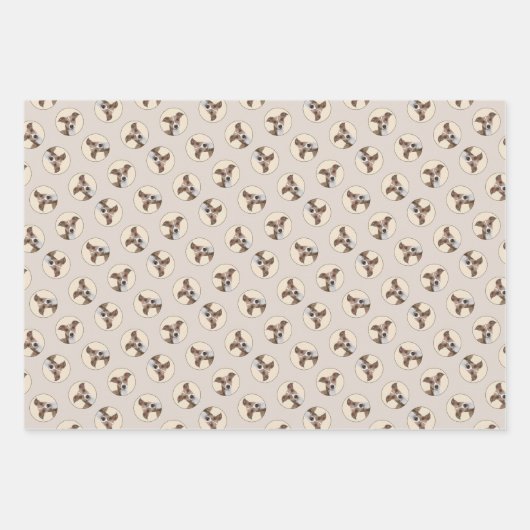 Italiaanse Greyhound schilderij Sable Originele ho Inpakpapier Vel (Voorkant)