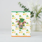 Italiaanse Greyhound Shamrock St. Patricks Day Feestdagenkaart (Staand voorkant)