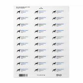 Italiaanse Greyhound Silhouette Return Address Lab Etiket (Full Sheet)