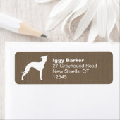 Italiaanse Greyhound Silhouette Return Address Lab Etiket (Insitu)