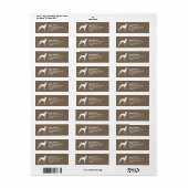 Italiaanse Greyhound Silhouette Return Address Lab Etiket (Full Sheet)