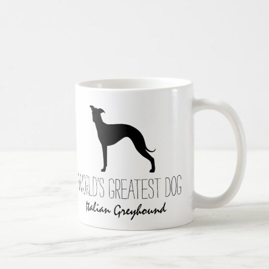 Italiaanse Greyhound Silhouette World's grootste h Koffiemok (Rechts)
