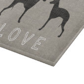 Italiaanse Greyhound Silhouetten Liefde Snijplank (Hoek)