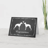 Italiaanse Greyhound Silhouettes Wedding Congrats