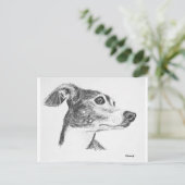 Italiaanse Greyhound Sketch Briefkaart (Staand voorkant)