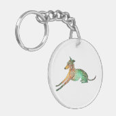 Italiaanse Greyhound Sleutelhanger (Voorkant Links)