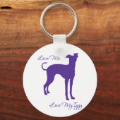 Italiaanse Greyhound Sleutelhanger (Voorkant)