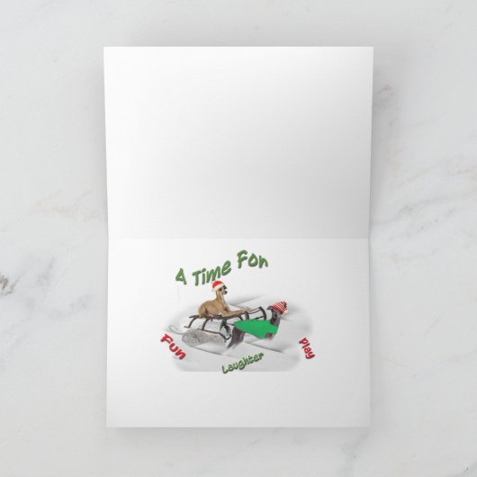 Italiaanse Greyhound Snow Play Kaarten (Binnen)