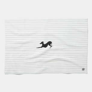Italiaanse Greyhound Tea Towel, keukenhanddoek