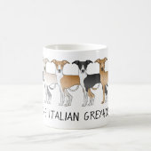 Italiaanse Greyhound-tekenfilms met aangepaste tek Koffiemok (Center)