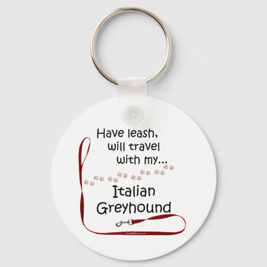 Italiaanse Greyhound Travel Leash - Sleutelhanger (Voorkant)