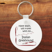 Italiaanse Greyhound Travel Leash - Sleutelhanger (Voorkant)
