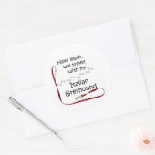 Italiaanse Greyhound Travel Leash - Sticker (Envelop)
