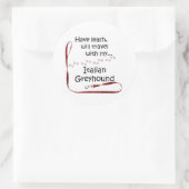 Italiaanse Greyhound Travel Leash - Sticker (Tas)