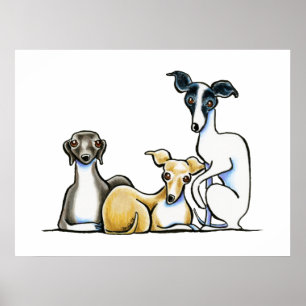Italiaanse Greyhound Trio Poster