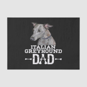 italiaanse greyhound vader hondenliefhebber fars d tissuepapier