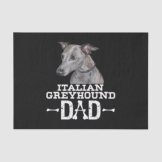 italiaanse greyhound vader hondenliefhebber fars d tissuepapier