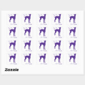 Italiaanse Greyhound Vierkante Sticker (Vel)