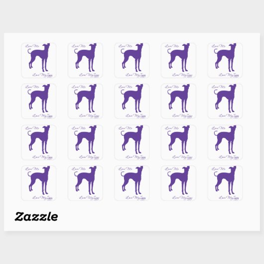 Italiaanse Greyhound Vierkante Sticker (Vel)