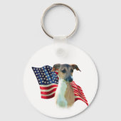 Italiaanse Greyhound vlag Sleutelhanger (Achterkant)