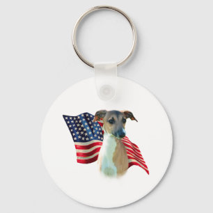 Italiaanse Greyhound vlag Sleutelhanger