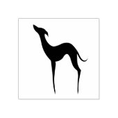 Italiaanse Greyhound Whippet Dog Elegant Silhouet Rubberstempel (Afrduk)