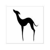 Italiaanse Greyhound Whippet Dog Silhouette Elegan Zelfinktende Stempel (Design)