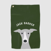 Italiaanse Greyhound Whippet Hond met aangepaste n Golfhanddoek (Voorkant)