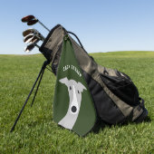 Italiaanse Greyhound Whippet Hond met aangepaste n Golfhanddoek (Groen)