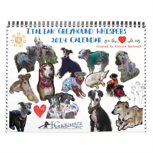 Italiaanse Greyhound Whispers 2014 Agenda Kalender (Hoes)