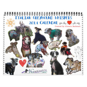 Italiaanse Greyhound Whispers 2014 Agenda Kalender
