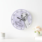 Italiaanse Greyhounddog Cute Funny Sketch Iggy tim Grote Klok (Huis)