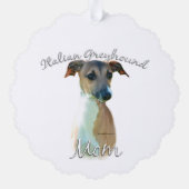 Italiaanse Greyhoundmam 2 Ornament Kaart (Achterkant)