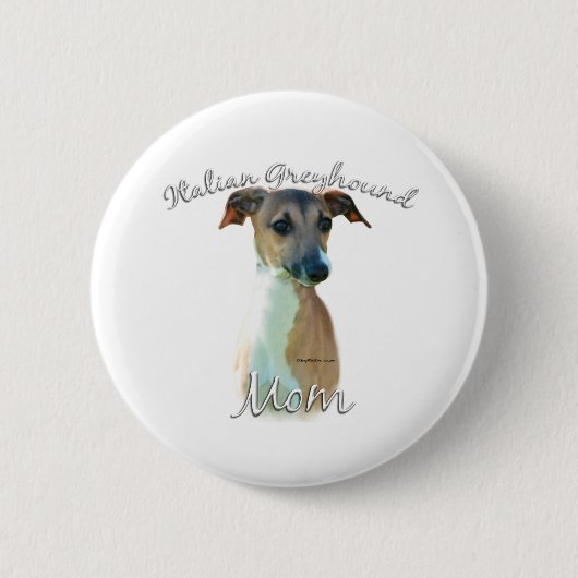 Italiaanse Greyhoundmam 2 Ronde Button 5,7 Cm (Voorkant)