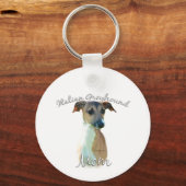 Italiaanse Greyhoundmam 2 Sleutelhanger (Achterkant)